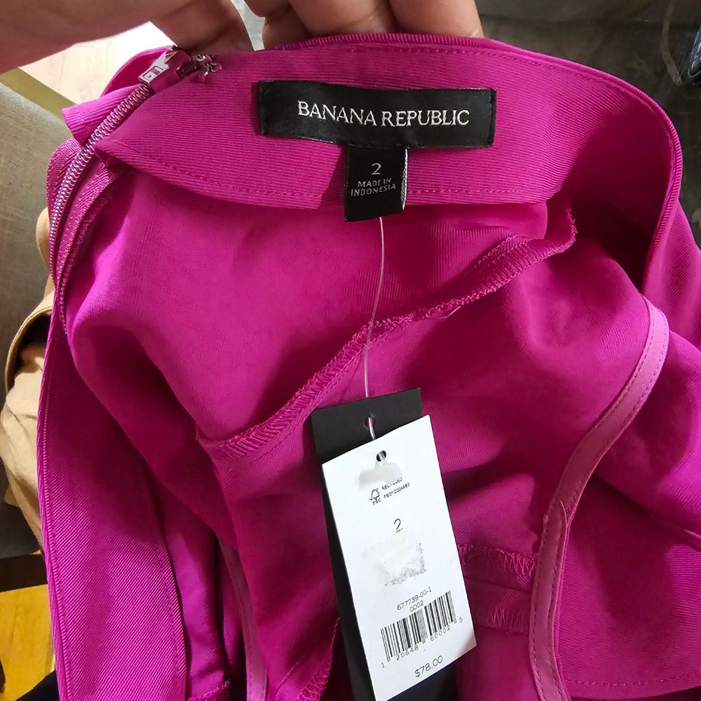 Banana Republic Purple Ruffle Sleeve Top Women's Size 2 - Picture 5 of 7